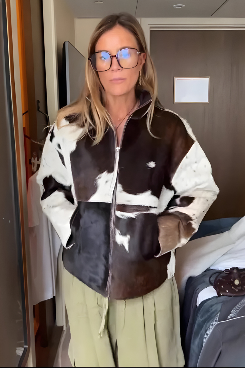 Teresa™ | Stylowa kurtka z wzorem i zamkiem