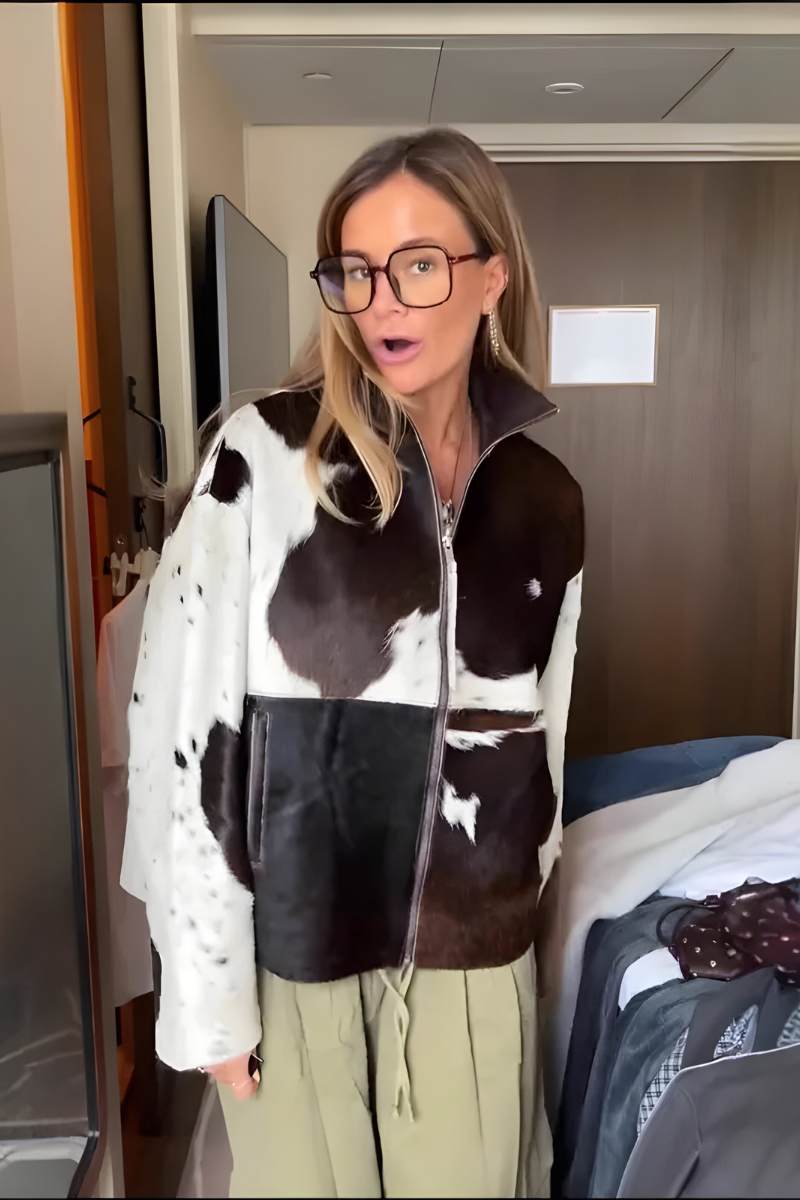 Teresa™ | Stylowa kurtka z wzorem i zamkiem