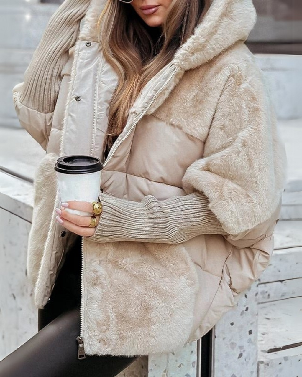 RAINA - Ocieplana Kurtka z Kapturem