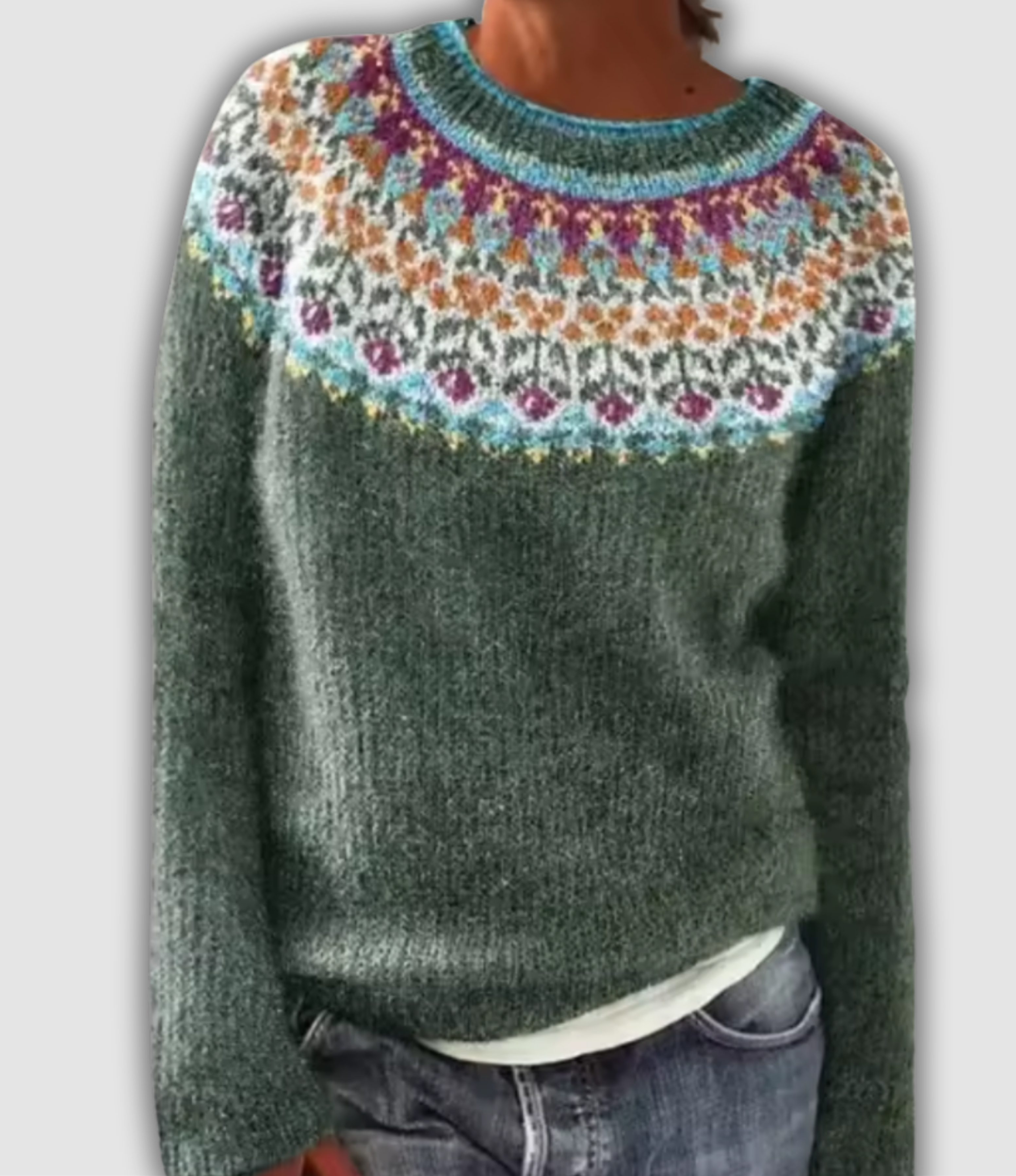 Celina - Przytulny Retro Sweter