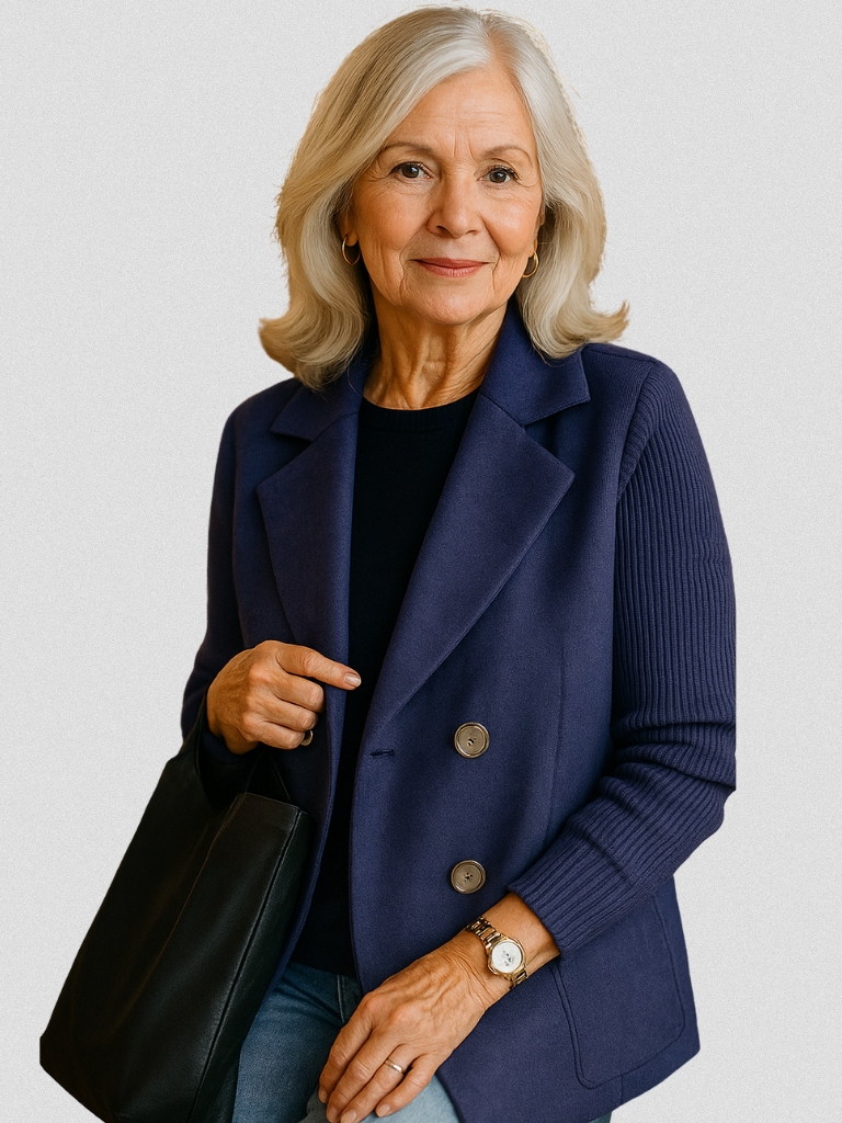 Eva Sweater Blazer - Elegancki Żakiet Dzianinowy