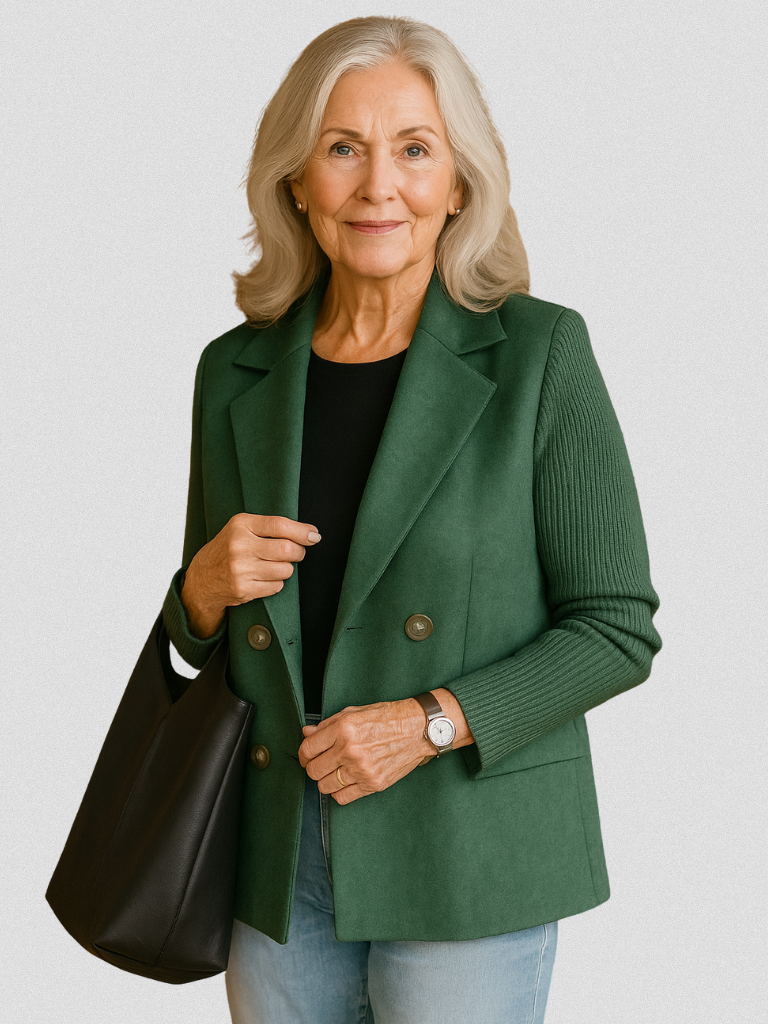 Eva Sweater Blazer - Elegancki Żakiet Dzianinowy