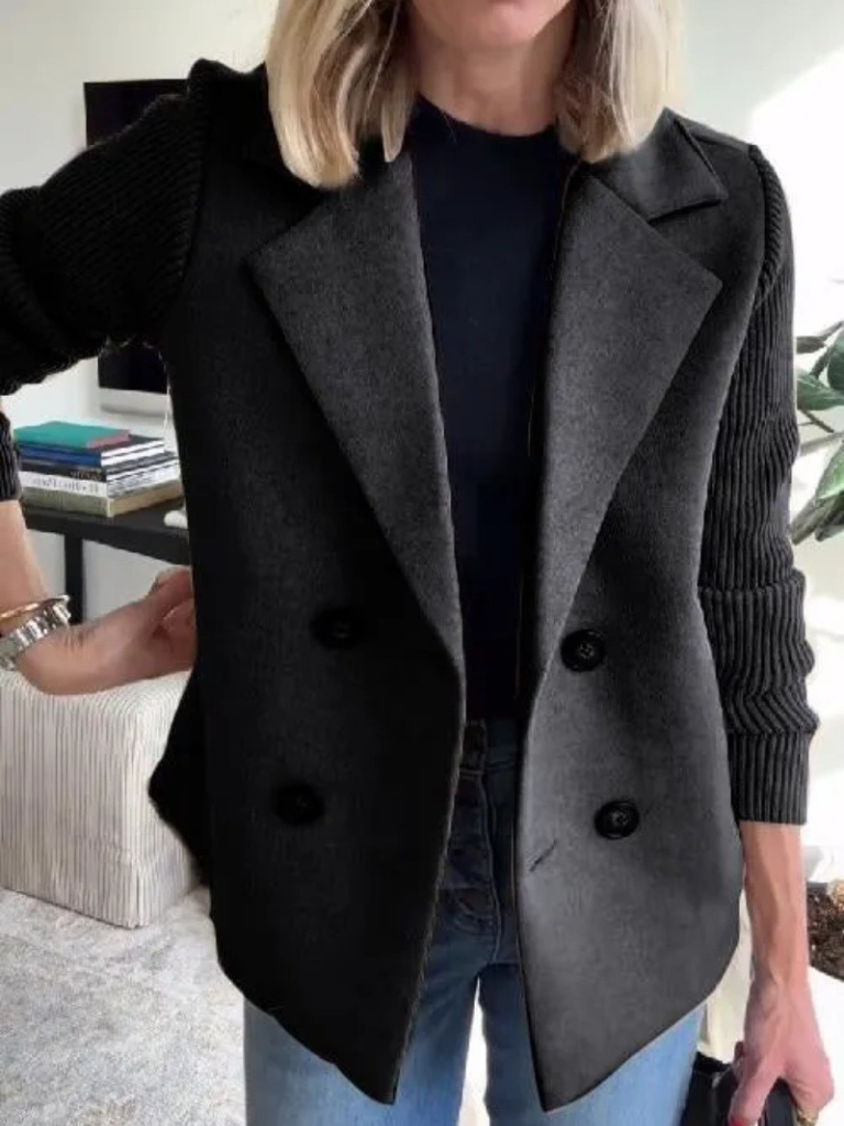 Eva Sweater Blazer - Elegancki Żakiet Dzianinowy