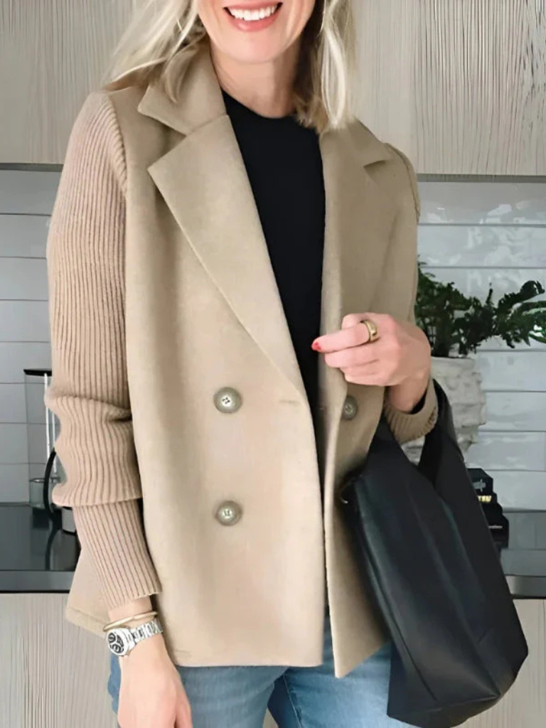 Eva Sweater Blazer - Elegancki Żakiet Dzianinowy